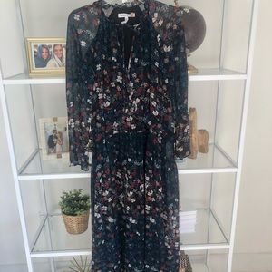BCBGeneration floral maxi boho long sleeve dress
